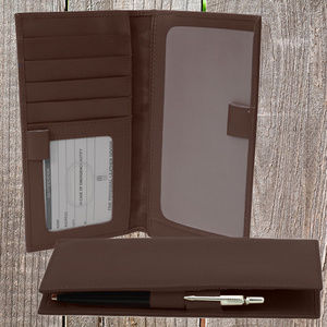 New GENUINE Leather checkbook cover wallet soft